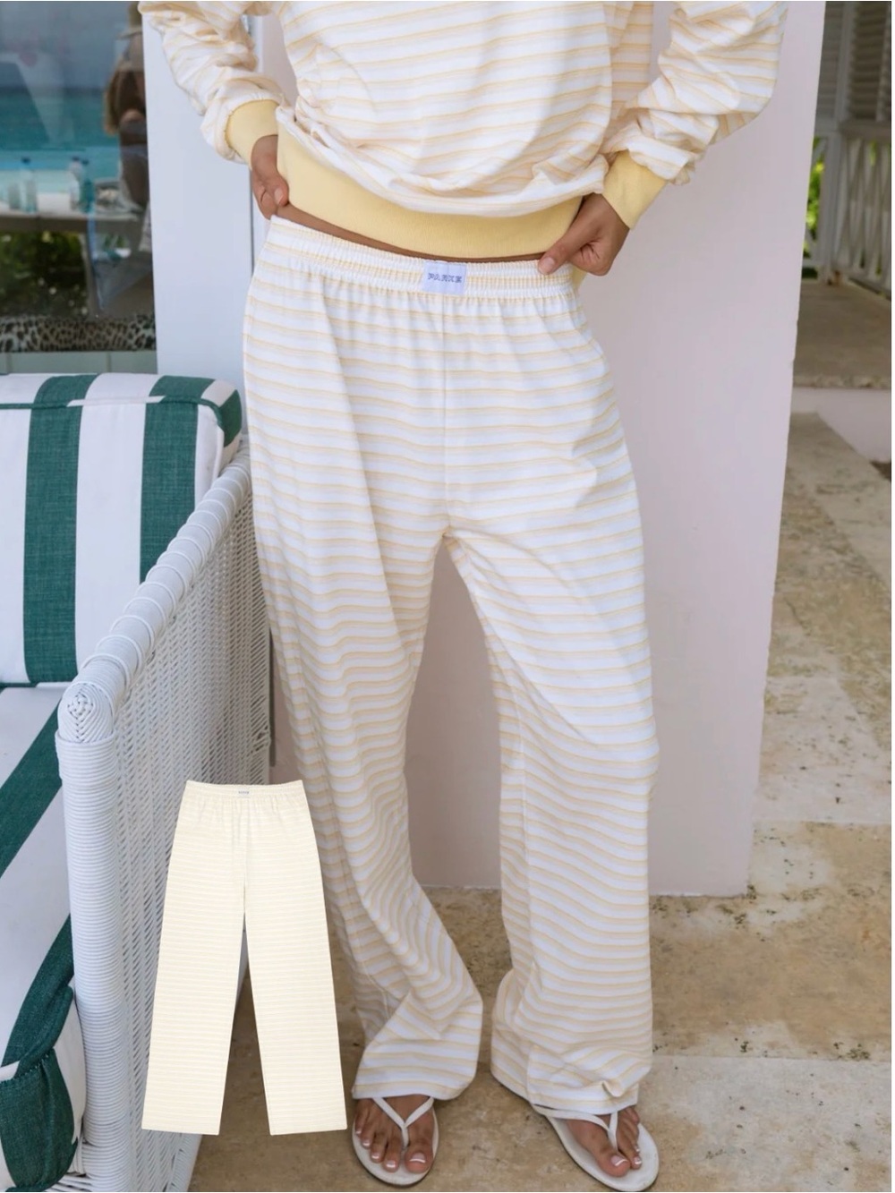 Parke Sunstripe Yellow Boxer Pants